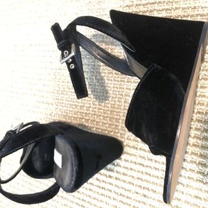 Prada Wedge Velvet Heels